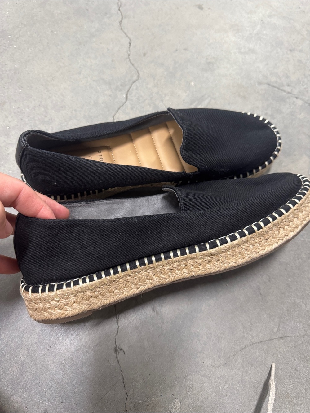 Joie Cara Espadrille Slip On Shoes in Black 8